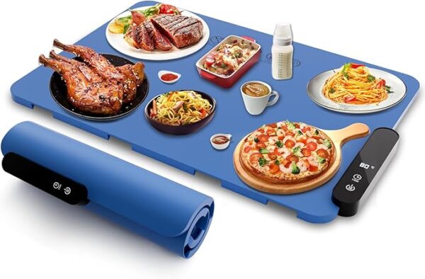 Electric Warming Tray, Rollable Food Warming Mat With Code TQ89F4KM