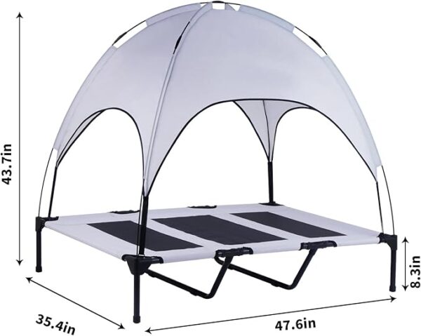 Elevated Dog Bed with Removable Canopy 50% Off - Image 2
