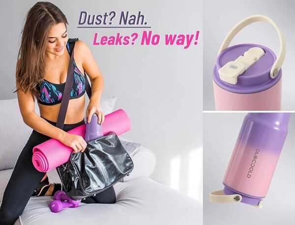 2-in-1 Lid Insulated 30 oz Water Bottle 50% Off - Image 5
