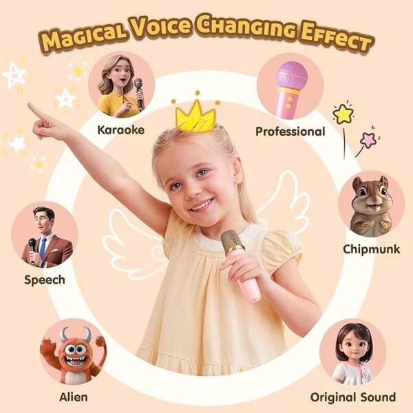 Bluetooth Karaoke Machine Set for 3+ Kids & Adults 50% Off - Image 3
