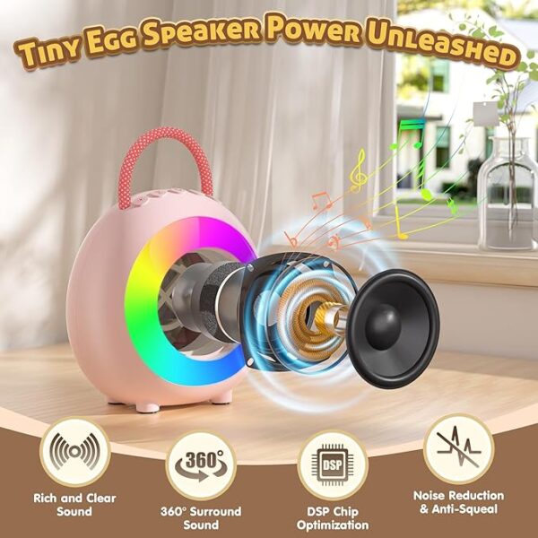 Bluetooth Karaoke Machine Set for 3+ Kids & Adults 50% Off - Image 4