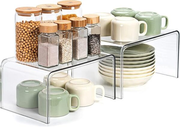 Clear Cabinet Organizer, Shelf Organizer Set 53% Off