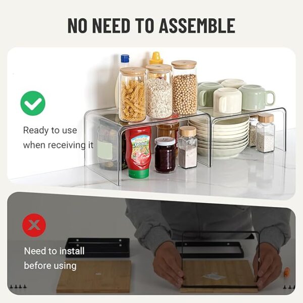 Clear Cabinet Organizer, Shelf Organizer Set 53% Off - Image 4