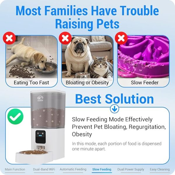 7L Automatic Cat Feeder with Slow Feed 40% Saving - Image 5