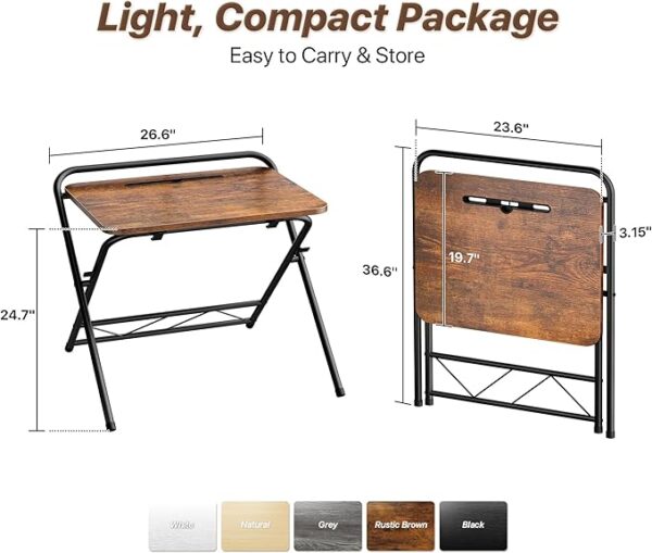 Huuger Folding Desk with 3-Level Adjustable 45% Off - Image 3