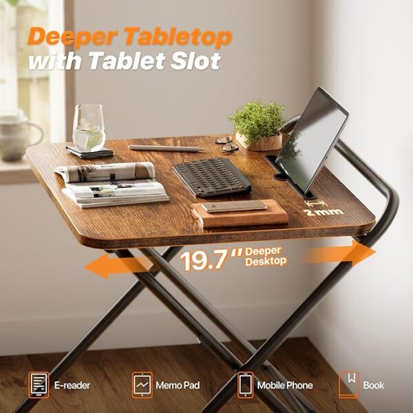 Huuger Folding Desk with 3-Level Adjustable 45% Off - Image 4