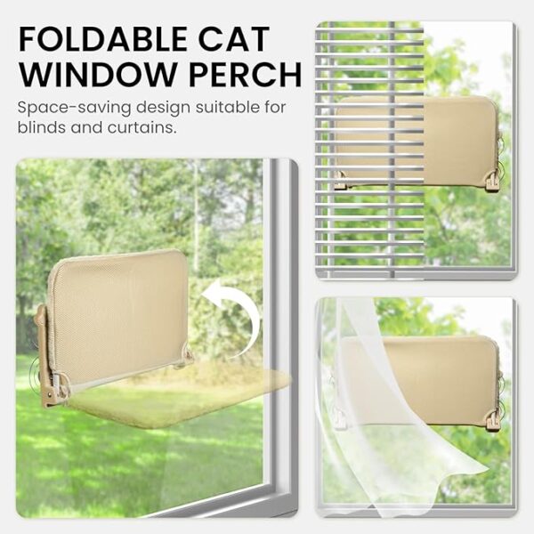 2 Pack Cat Window Perch, Foldable Cat Hammock 42% Off - Image 3