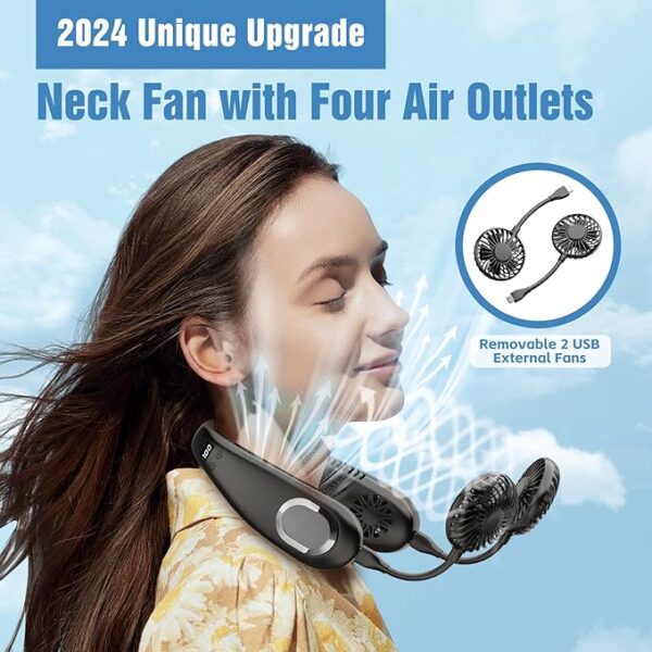 Portable Neck Fan, 9000mAh Hand Free 40% Off - Image 2