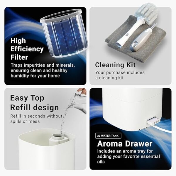 MIKO Ultrasonic Humidifiers for Bedroom Baby 58% Off - Image 3