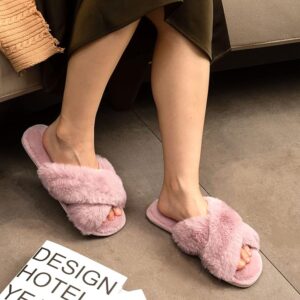 Parlovable Women's Fuzzy Slippers 60% Off