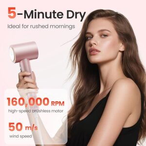 Hair Dryer, 160,000 RPM High-Speed Ionic Blow Dryer 84% Off